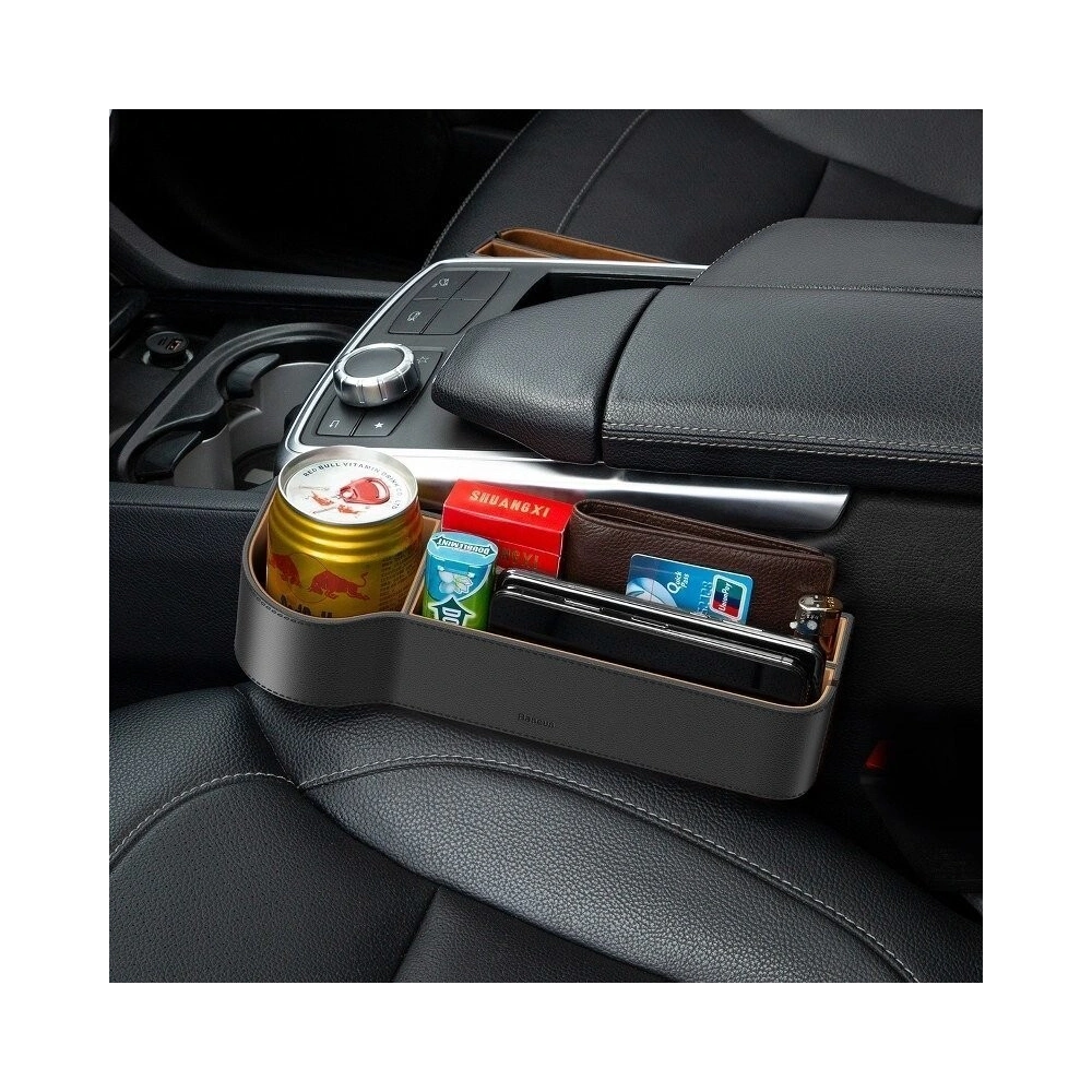 Hurtownia GSM - Organizer samochodowy Baseus Elegant Car Storage Box, skórzany (czarny) - BSU841BLK - {ean13} - Hurt