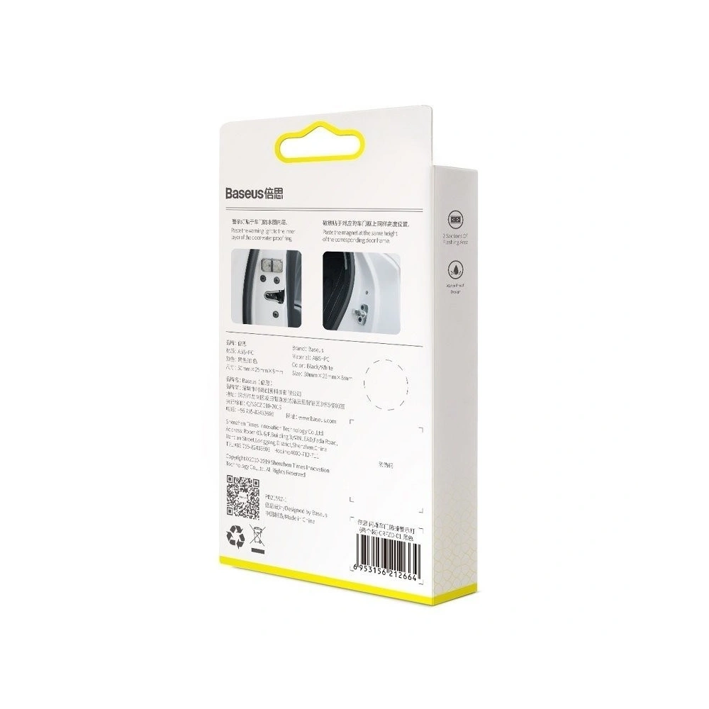 Wholesale Baseus Door Open Warning Light (2pcs/pack) Black - BSU843BLK - {ean13} - Hurt