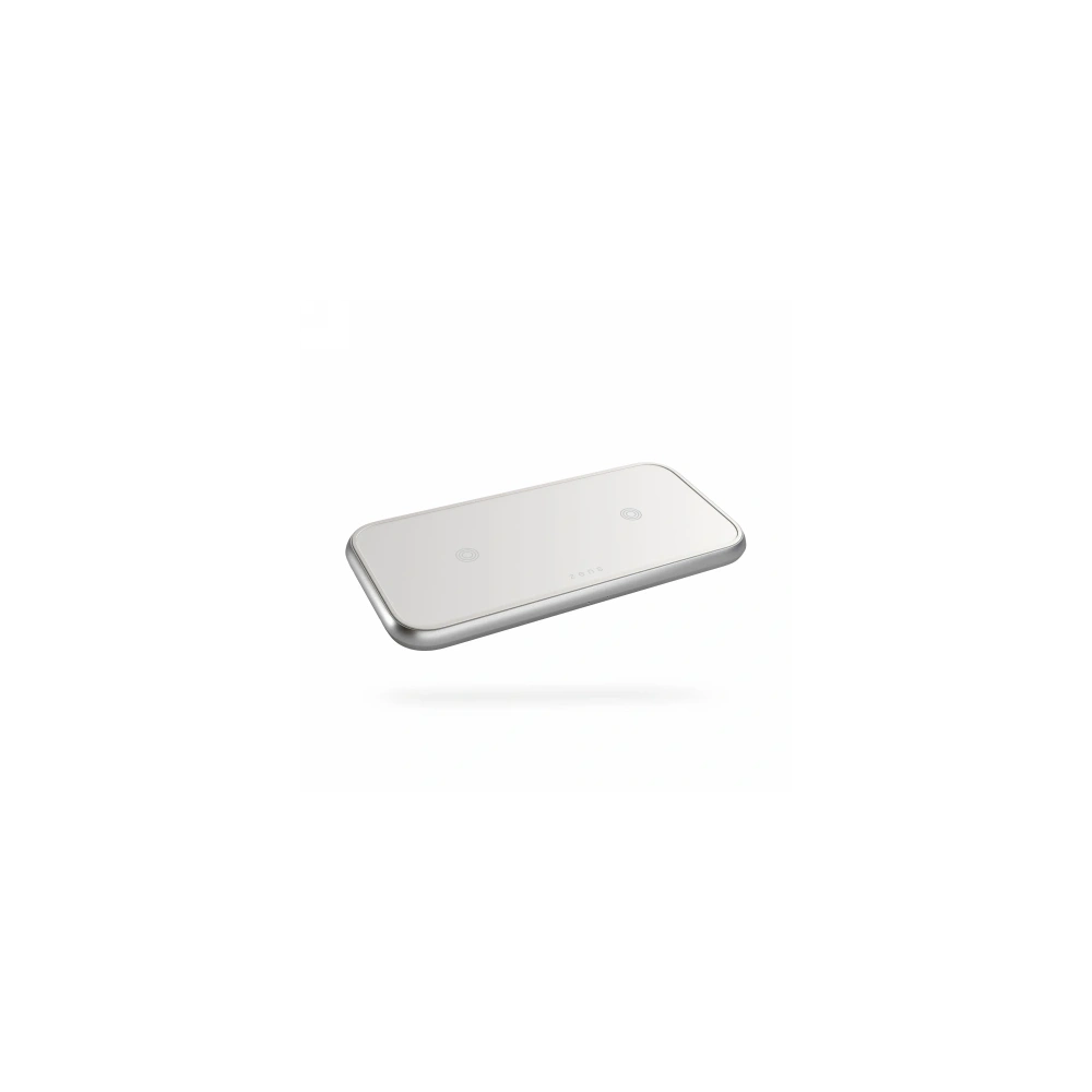 Wholesale ZENS Dual Aluminum Wireless Charger 2x10W white - ZENS30 - {ean13} - Hurt
