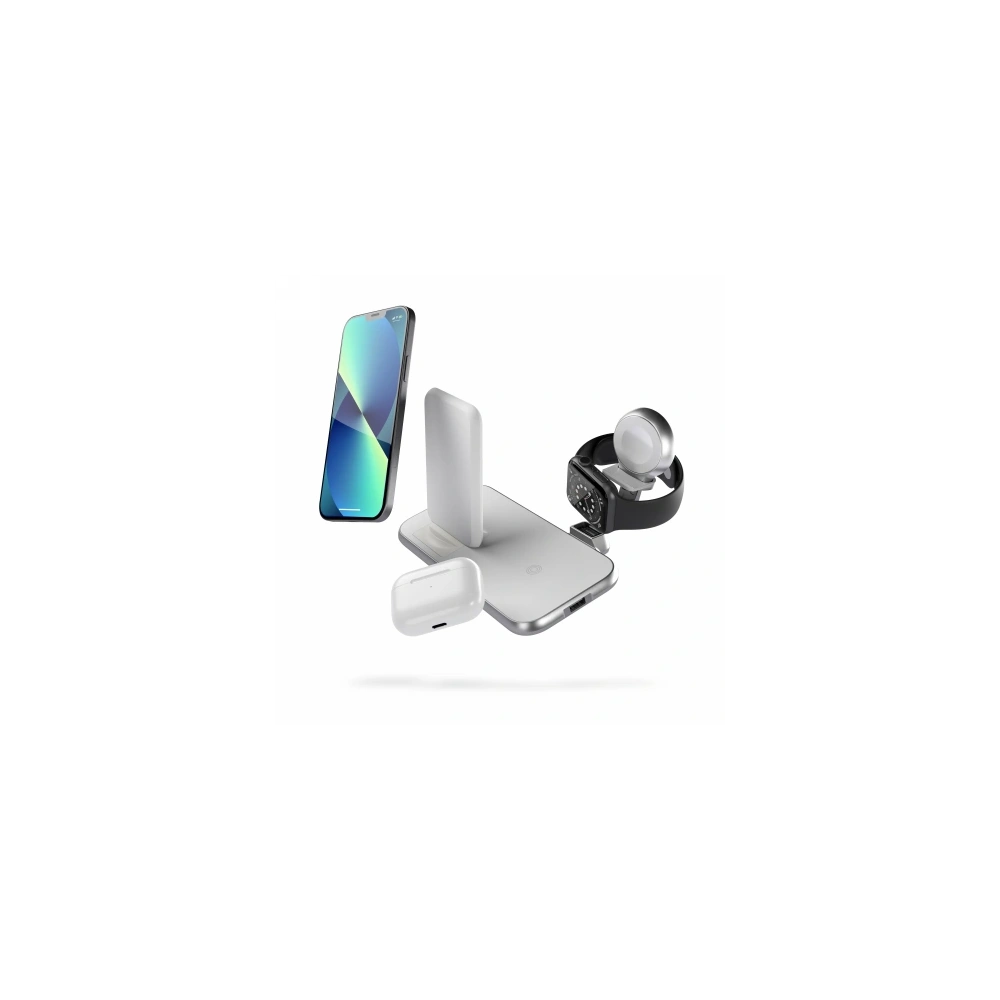 Hurtownia GSM - ZENS aluminiu 4in1 Stand încărcător wireless 45W alb - ZENS32 - {ean13} - Hurt