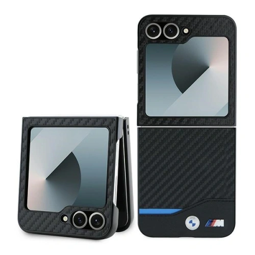 Etui BMW BMHCZF622NBCK Samsung Galaxy Z Flip6 hardcase Carbon Blue Line czarny/black - Galaxy Z Flip 6 - BMW