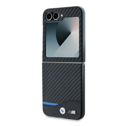 Etui BMW BMHCZF622NBCK Samsung Galaxy Z Flip6 hardcase Carbon Blue Line czarny/black - Galaxy Z Flip 6 - BMW