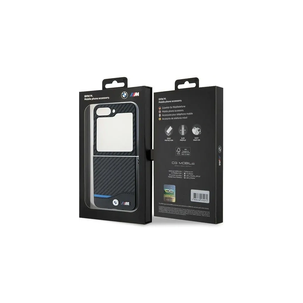 Hurtownia GSM - BMW Samsung Tasche BMHCZF622NBCK Galaxy Z Flip6 Hartschale Carbon Blue Line schwarz/schwarz - BMW682 - {ean13} - Hurt