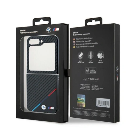 Etui BMW BMHCZF623PUDTK Samsung Galaxy Z Flip6 hardcase Carbon Tricolor czarny/black - Galaxy Z Flip 6 - BMW