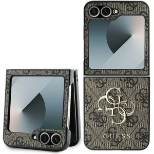 Hurtownia GSM - Guess Samsung Tasche GUHCZF64GMGBR Galaxy Z Flip6 Leder 4G Metall Logo braun/braun - GUE3434 - {ean13} - Hurt