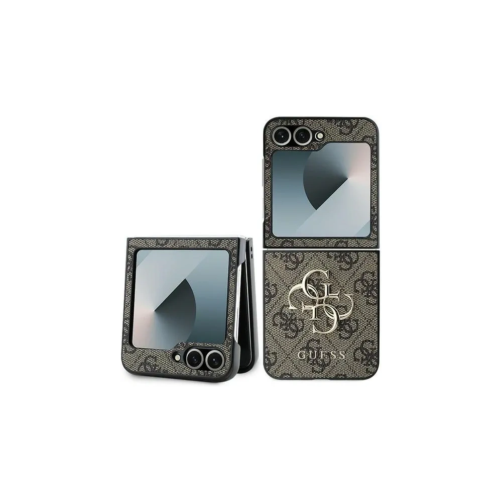 Hurtownia GSM - Guess Samsung Tasche GUHCZF64GMGBR Galaxy Z Flip6 Leder 4G Metall Logo braun/braun - GUE3434 - {ean13} - Hurt