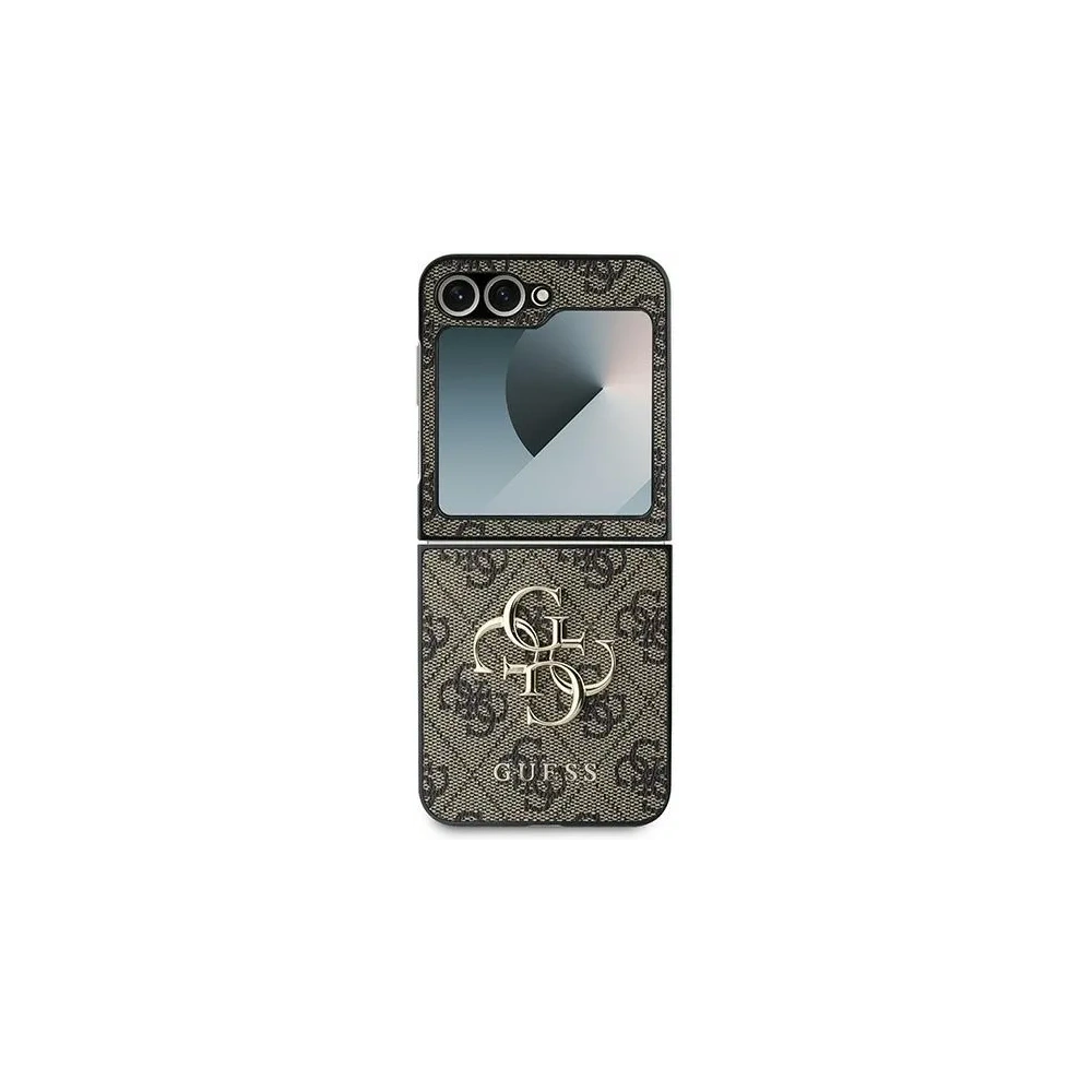 Hurtownia GSM - Guess Samsung Tasche GUHCZF64GMGBR Galaxy Z Flip6 Leder 4G Metall Logo braun/braun - GUE3434 - {ean13} - Hurt