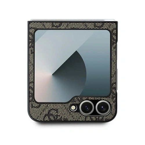 Etui Guess GUHCZF64GMGBR Samsung Galaxy Z Flip6 Leather 4G Metal Logo brązowy/brown - Galaxy Z Flip 6 - Guess