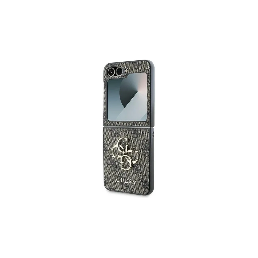 Hurtownia GSM - Guess Samsung Tasche GUHCZF64GMGBR Galaxy Z Flip6 Leder 4G Metall Logo braun/braun - GUE3434 - {ean13} - Hurt