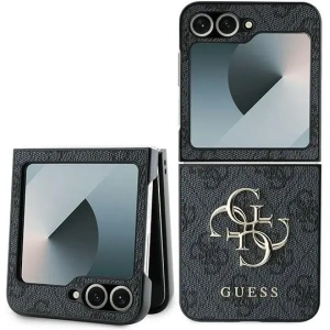 Hurtownia GSM - Guess Samsung Tasche GUHCZF64GMGGR Galaxy Z Flip6 Leder 4G Metall Logo schwarz/schwarz - GUE3435 - {ean13} - Hurt