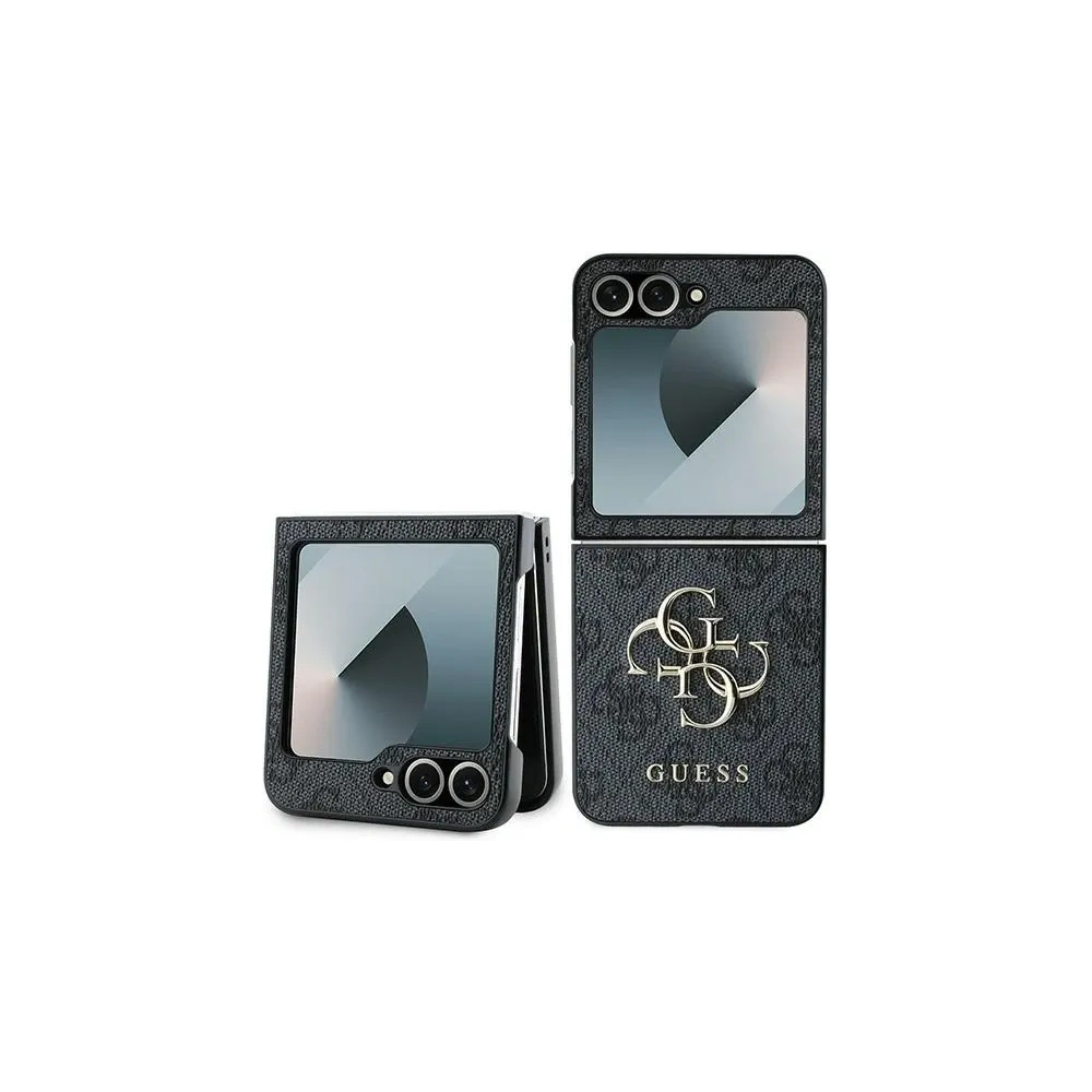 Wholesale Case Guess GUHCZF64GMGGR Samsung Galaxy Z Flip6 Leather 4G Metal Logo black/black - GUE3435 - {ean13} - Hurt