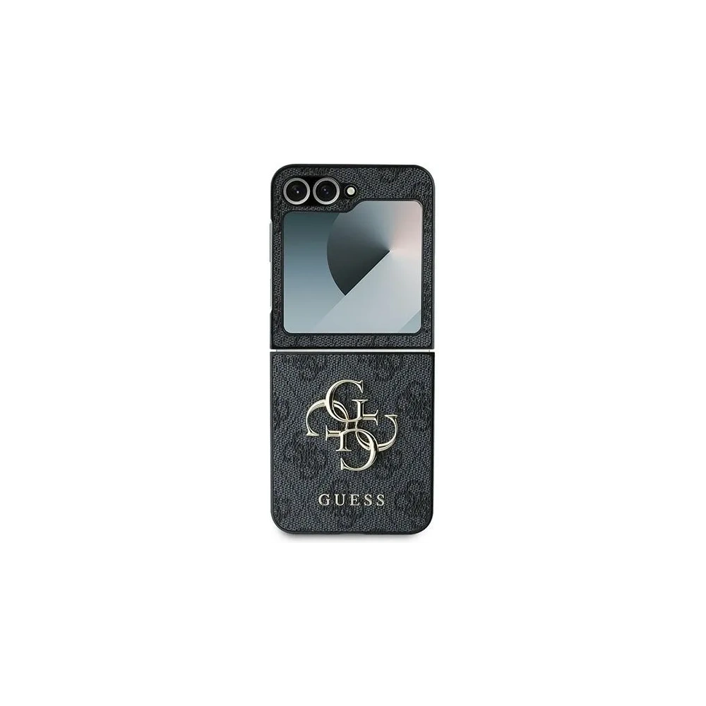 Wholesale Case Guess GUHCZF64GMGGR Samsung Galaxy Z Flip6 Leather 4G Metal Logo black/black - GUE3435 - {ean13} - Hurt