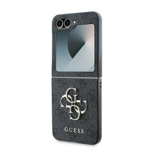 Etui Guess GUHCZF64GMGGR Samsung Galaxy Z Flip6 Leather 4G Metal Logo czarny/black - Galaxy Z Flip 6 - Guess