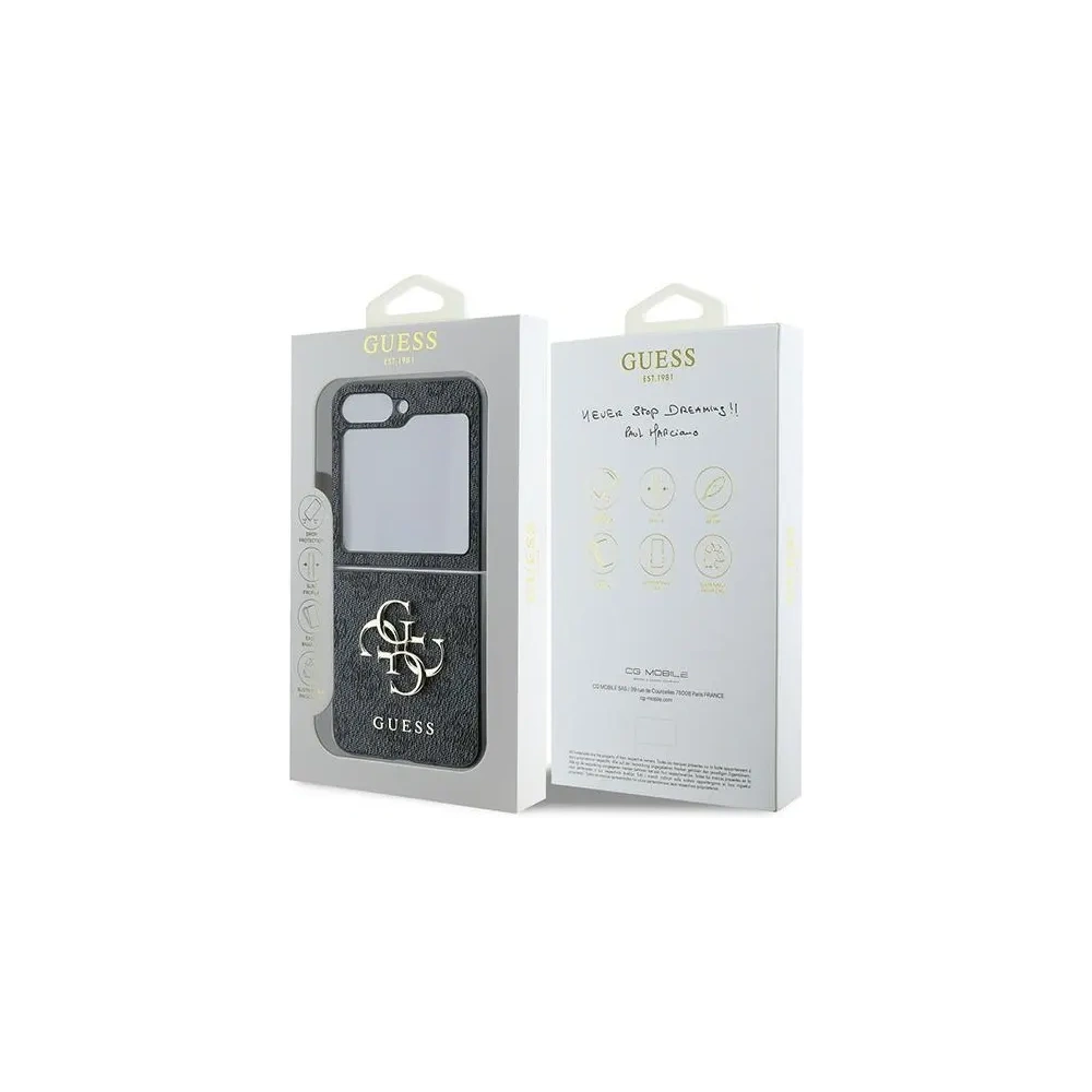 Wholesale Case Guess GUHCZF64GMGGR Samsung Galaxy Z Flip6 Leather 4G Metal Logo black/black - GUE3435 - {ean13} - Hurt