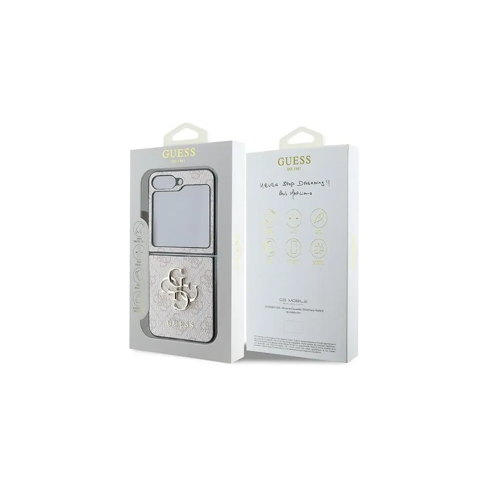 Hurtownia GSM - Guess Samsung Husă GUHCZF64GMGPI Galaxy Z Flip6 Leather 4G Metal Logo roz/roz - GUE3436 - {ean13} - Hurt