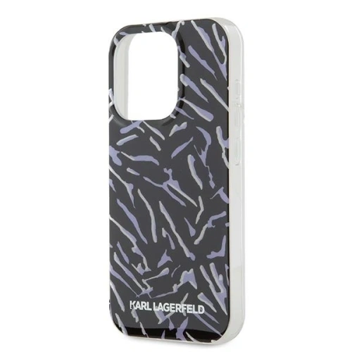 Etui Karl Lagerfeld KLHCP15XHZBPKCCU Apple iPhone 15 Pro Max Zebra With Cord fioletowy/purple - iPhone 15 Pro Max - Karl Lagerfeld