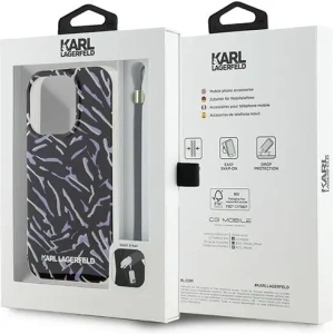 Hurtownia GSM - Karl Lagerfeld Apple Tasche KLHCP15XHZBPKCCU iPhone 15 Pro Max Zebra mit Kordel lila/violett - KLD2129 - {ean13} - Hurt