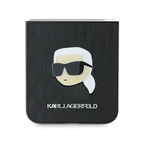 Etui Karl Lagerfeld KLHCZF6PGKSKIHK Samsung Galaxy Z Flip6 Saffiano Monogram czarny/black - Galaxy Z Flip 6 - Karl Lagerfeld