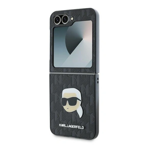 Etui Karl Lagerfeld KLHCZF6PGKSKIHK Samsung Galaxy Z Flip6 Saffiano Monogram czarny/black - Galaxy Z Flip 6 - Karl Lagerfeld