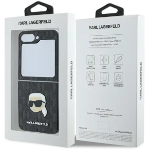 Hurtownia GSM - Etui Karl Lagerfeld KLHCZF6PGKSKIHK Samsung Galaxy Z Flip6 Saffiano Monogram fekete/black - KLD2130 - {ean13} - Hurt