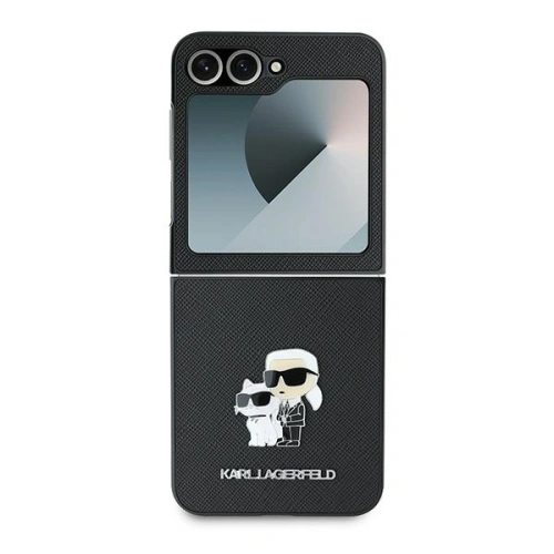 Etui Karl Lagerfeld KLHCZF6SAPKCNPK Samsung Galaxy Z Flip6 Saffiano Metal Pin czarny/black - Galaxy Z Flip 6 - Karl Lagerfeld