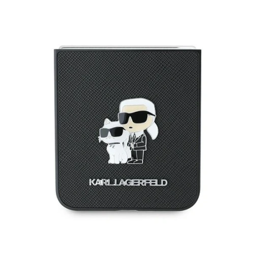 Etui Karl Lagerfeld KLHCZF6SAPKCNPK Samsung Galaxy Z Flip6 Saffiano Metal Pin czarny/black - Galaxy Z Flip 6 - Karl Lagerfeld