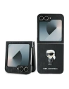 Karl Lagerfeld Samsung Tasche KLHCZF6SAPKINPK Galaxy Z Flip6 Saffiano Monogram Iconik Pin schwarz/schwarz - Galaxy Z Flip 6 - Karl Lagerfeld