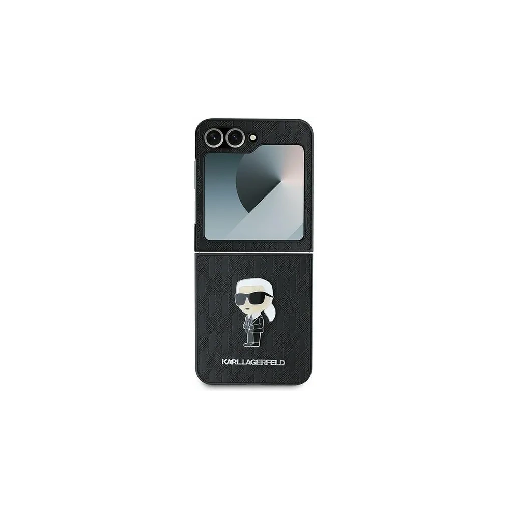 Hurtownia GSM - Karl Lagerfeld Samsung Husă KLHCZF6SAPKINPK Galaxy Z Flip6 Saffiano Monogram Iconik Pin negru/negru - KLD2132 - {ean13} - Hurt
