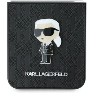Hurtownia GSM - Etui Karl Lagerfeld KLHCZF6SAPKINPK Samsung Galaxy Z Flip6 Saffiano Monogram Ikonik Pin fekete/black - KLD2132 - {ean13} - Hurt
