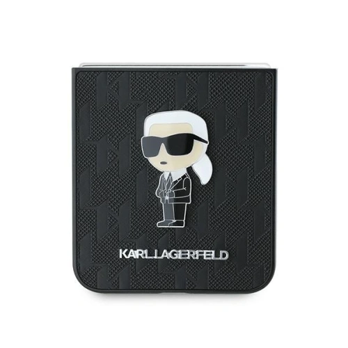 Etui Karl Lagerfeld KLHCZF6SAPKINPK Samsung Galaxy Z Flip6 Saffiano Monogram Ikonik Pin czarny/black - Galaxy Z Flip 6 - Karl Lagerfeld