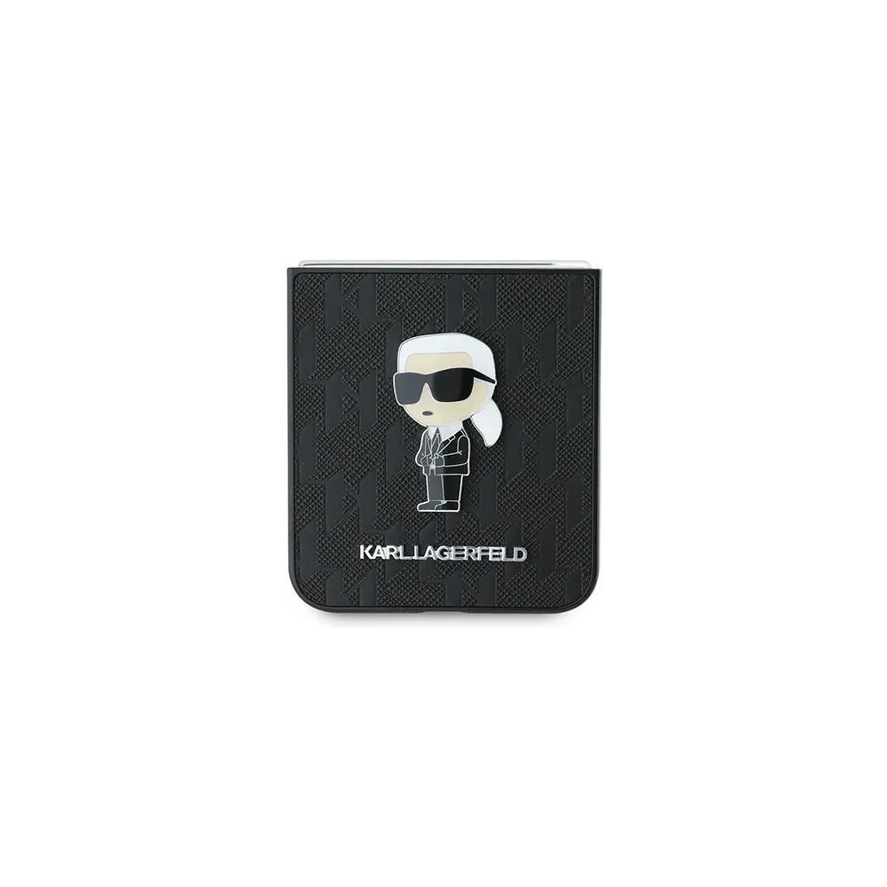 Hurtownia GSM - Etui Karl Lagerfeld KLHCZF6SAPKINPK Samsung Galaxy Z Flip6 Saffiano Monogram Ikonik Pin fekete/black - KLD2132 - {ean13} - Hurt