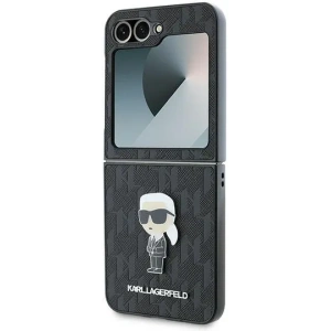 Hurtownia GSM - Etui Karl Lagerfeld KLHCZF6SAPKINPK Samsung Galaxy Z Flip6 Saffiano Monogram Ikonik Pin fekete/black - KLD2132 - {ean13} - Hurt