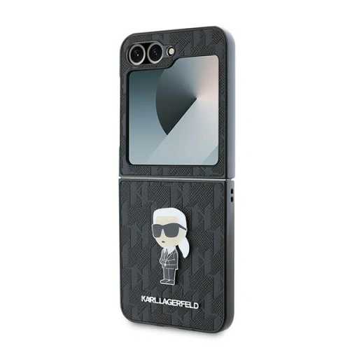 Etui Karl Lagerfeld KLHCZF6SAPKINPK Samsung Galaxy Z Flip6 Saffiano Monogram Ikonik Pin czarny/black - Galaxy Z Flip 6 - Karl Lagerfeld