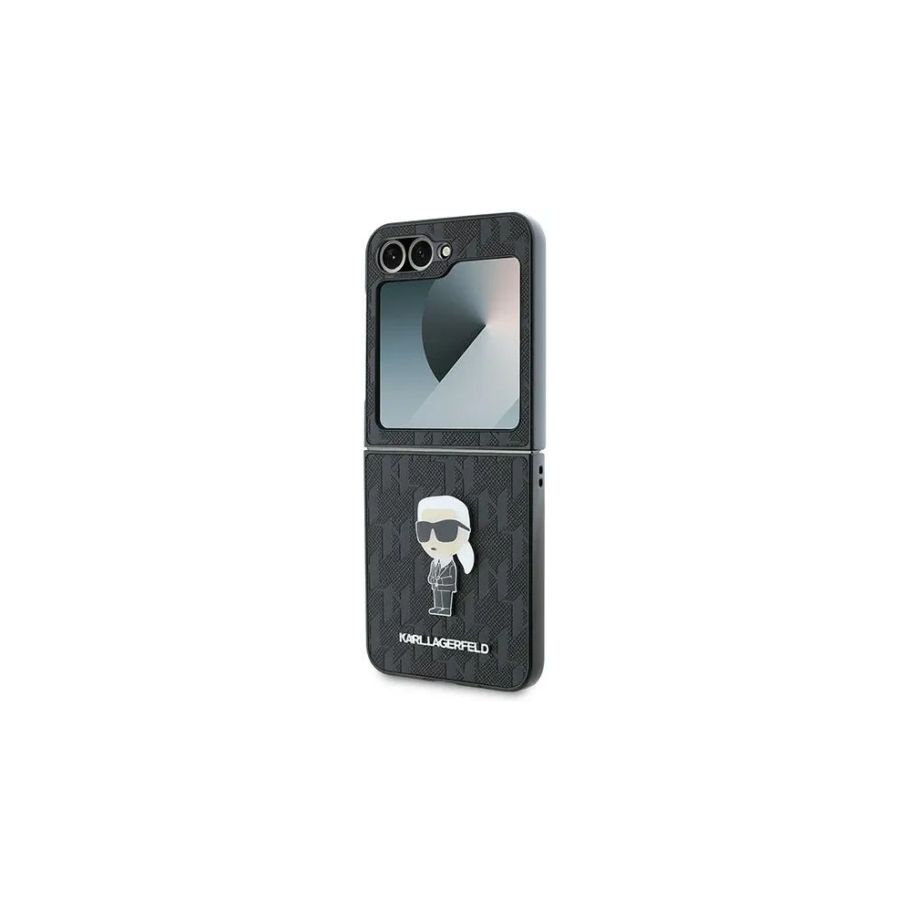 Hurtownia GSM - Karl Lagerfeld Samsung Husă KLHCZF6SAPKINPK Galaxy Z Flip6 Saffiano Monogram Iconik Pin negru/negru - KLD2132 - {ean13} - Hurt