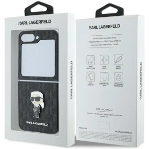 Hurtownia GSM - Etui Karl Lagerfeld KLHCZF6SAPKINPK Samsung Galaxy Z Flip6 Saffiano Monogram Ikonik Pin fekete/black - KLD2132 - {ean13} - Hurt