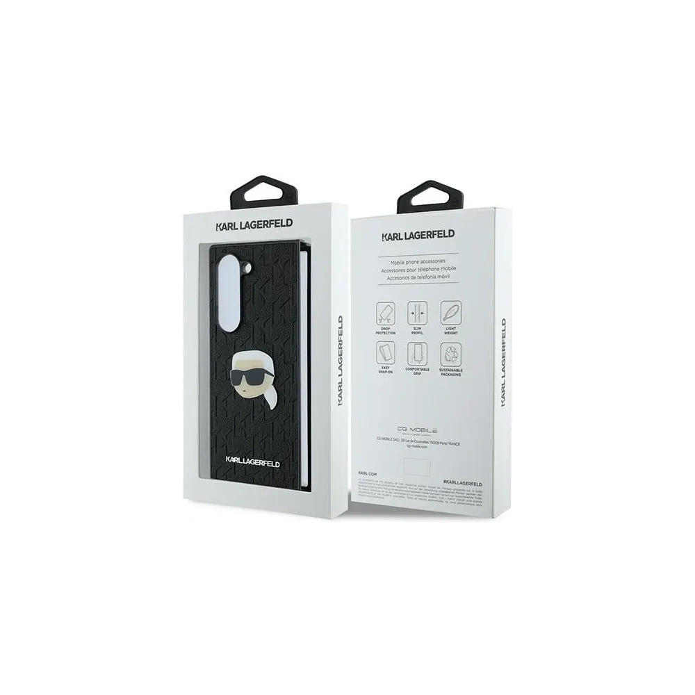 Hurtownia GSM - Etui Karl Lagerfeld KLHCZFD6PGKSKIHK Samsung Galaxy Z Fold6 Saffiano Monogram Head Pin czarny/black - KLD2133 - {ean13} - Hurt