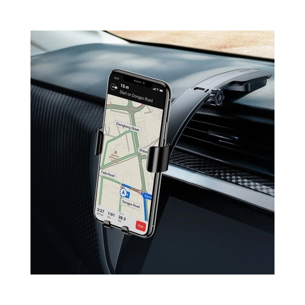 Wholesale Baseus Metal Age Gravity Car Mount Black - BSU866BLK - {ean13} - Hurt