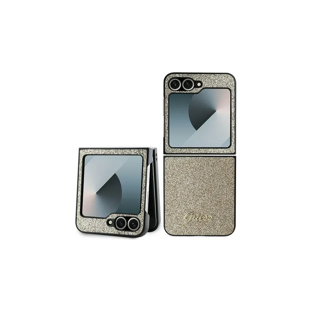 Hurtownia GSM - Etui Guess GUHCZF6HGGSHD Samsung Galaxy Z Flip6 4G Glitter Script złoty - GUE3439 - {ean13} - Hurt