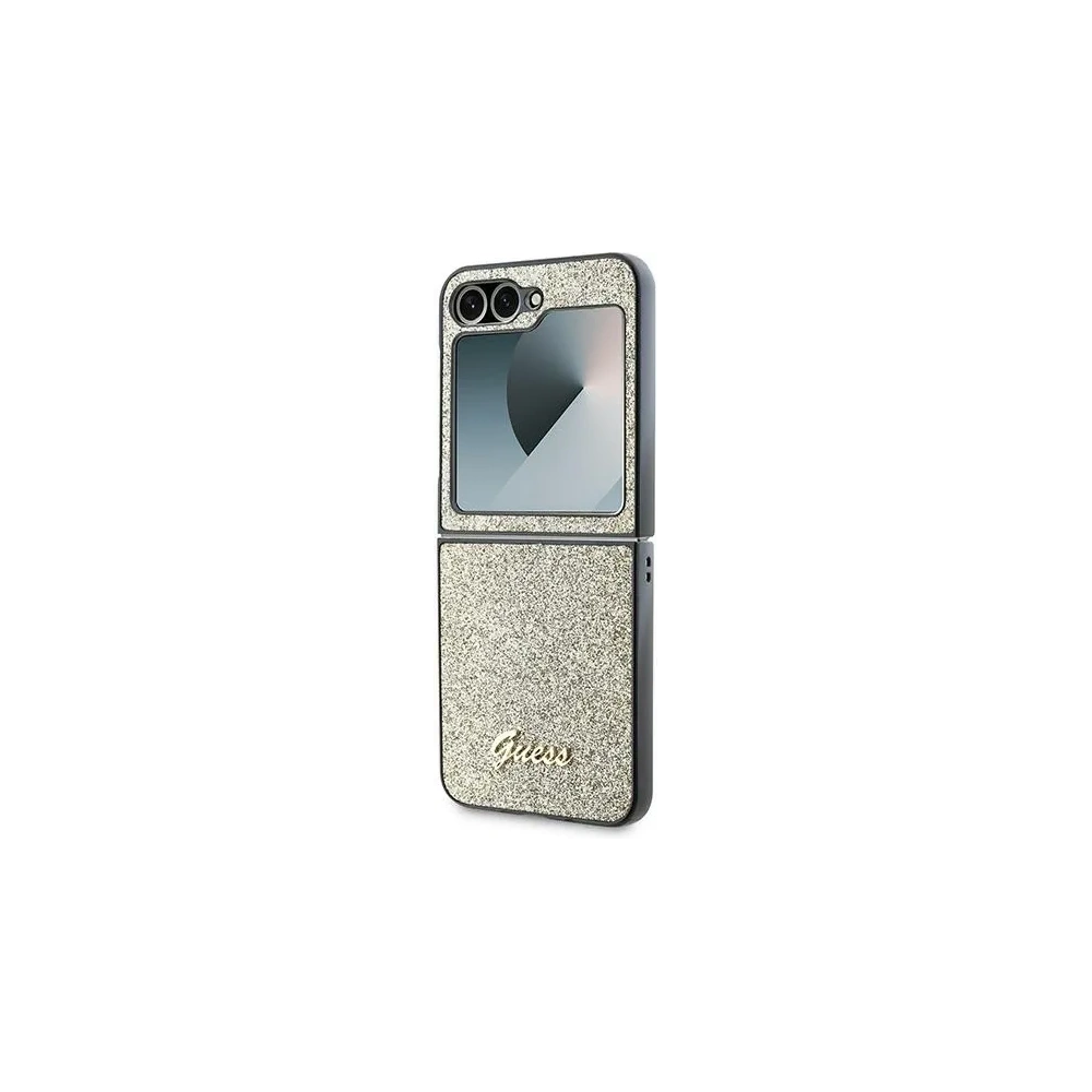 Hurtownia GSM - Guess Samsung Tasche GUHCZF6HGGSHD Galaxy Z Flip6 4G Glitter Script gold - GUE3439 - {ean13} - Hurt