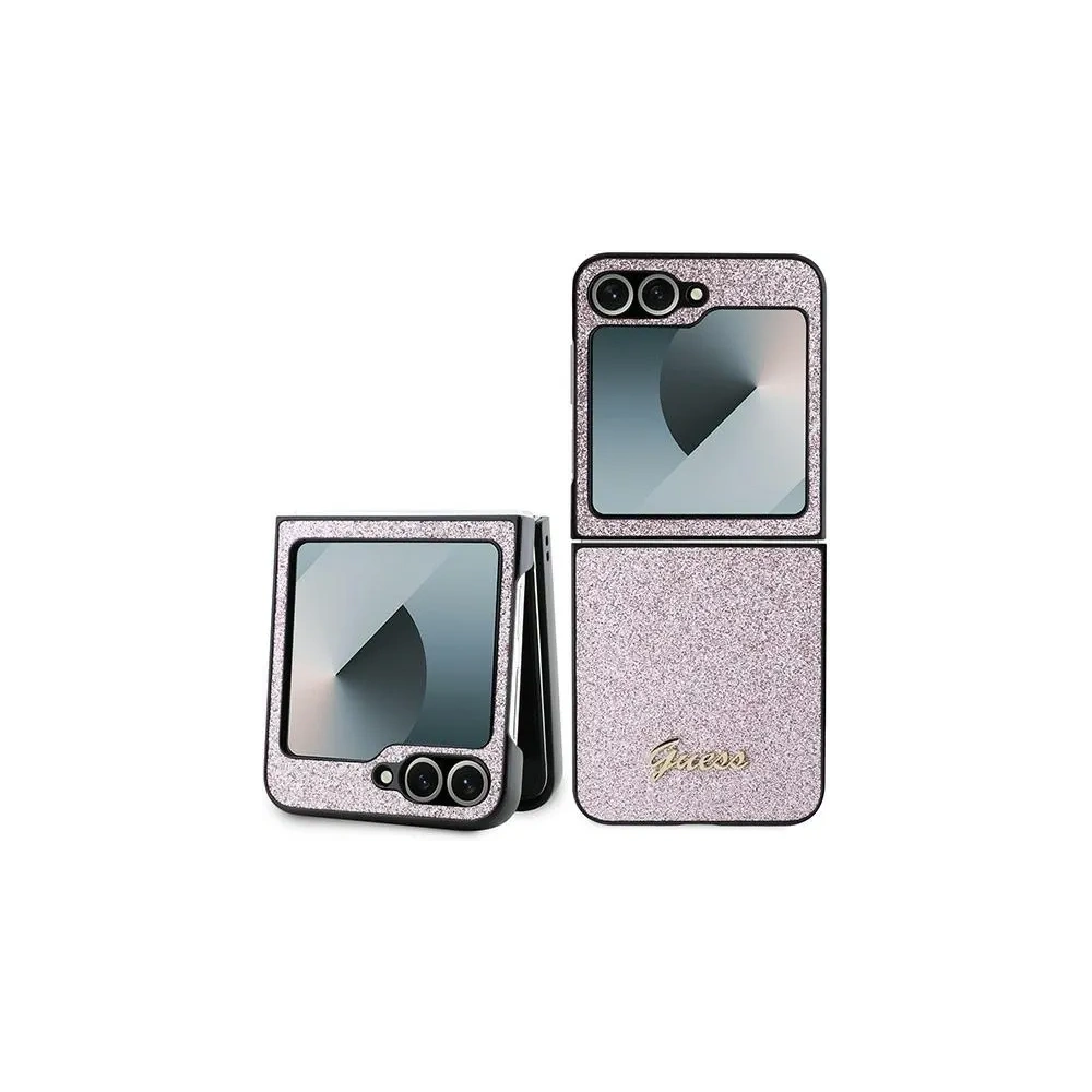 Hurtownia GSM - Guess Samsung Tasche GUHCZF6HGGSHP Galaxy Z Flip6 4G Glitter Script rosa - GUE3441 - {ean13} - Hurt
