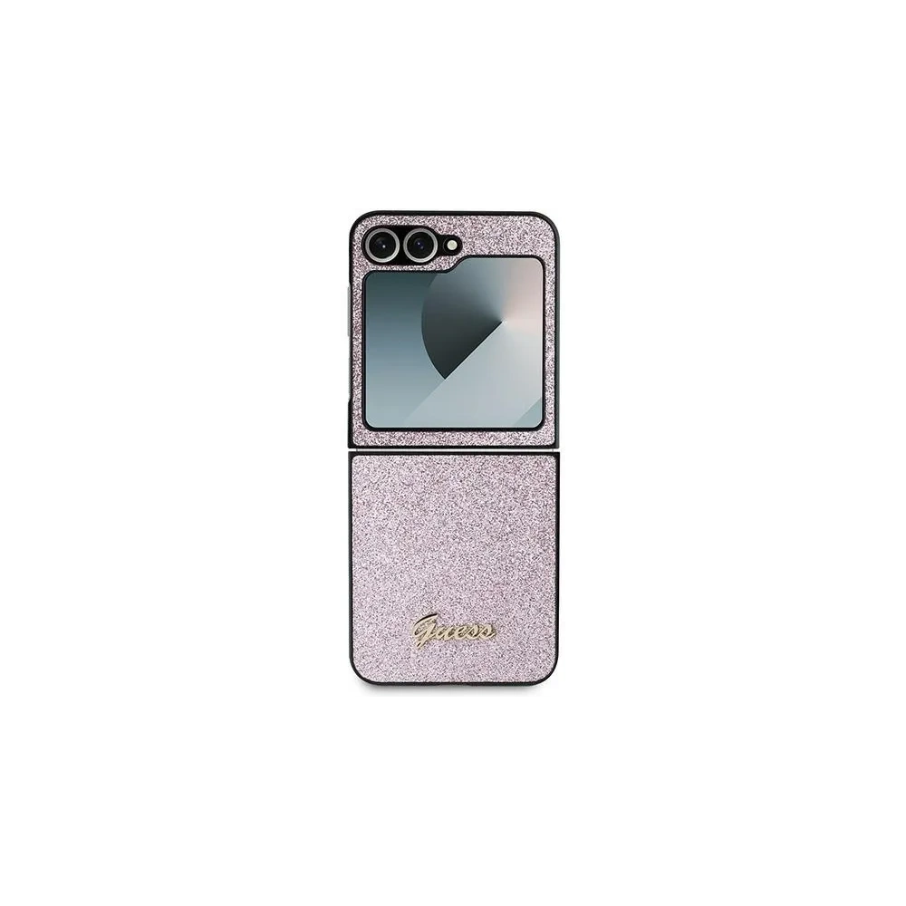 Hurtownia GSM - Guess Samsung Tasche GUHCZF6HGGSHP Galaxy Z Flip6 4G Glitter Script rosa - GUE3441 - {ean13} - Hurt