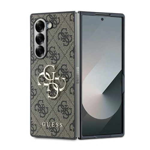 Etui Guess GUHCZFD64GMGBR Samsung Galaxy Z Fold6 Leather 4G Metal Logo brązowy - Galaxy Z Fold 6 - Guess