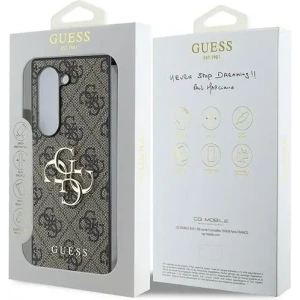 Etui Guess GUHCZFD64GMGBR Samsung Galaxy Z Fold6 Leather 4G Metal Logo brązowy - Galaxy Z Fold 6 - Guess