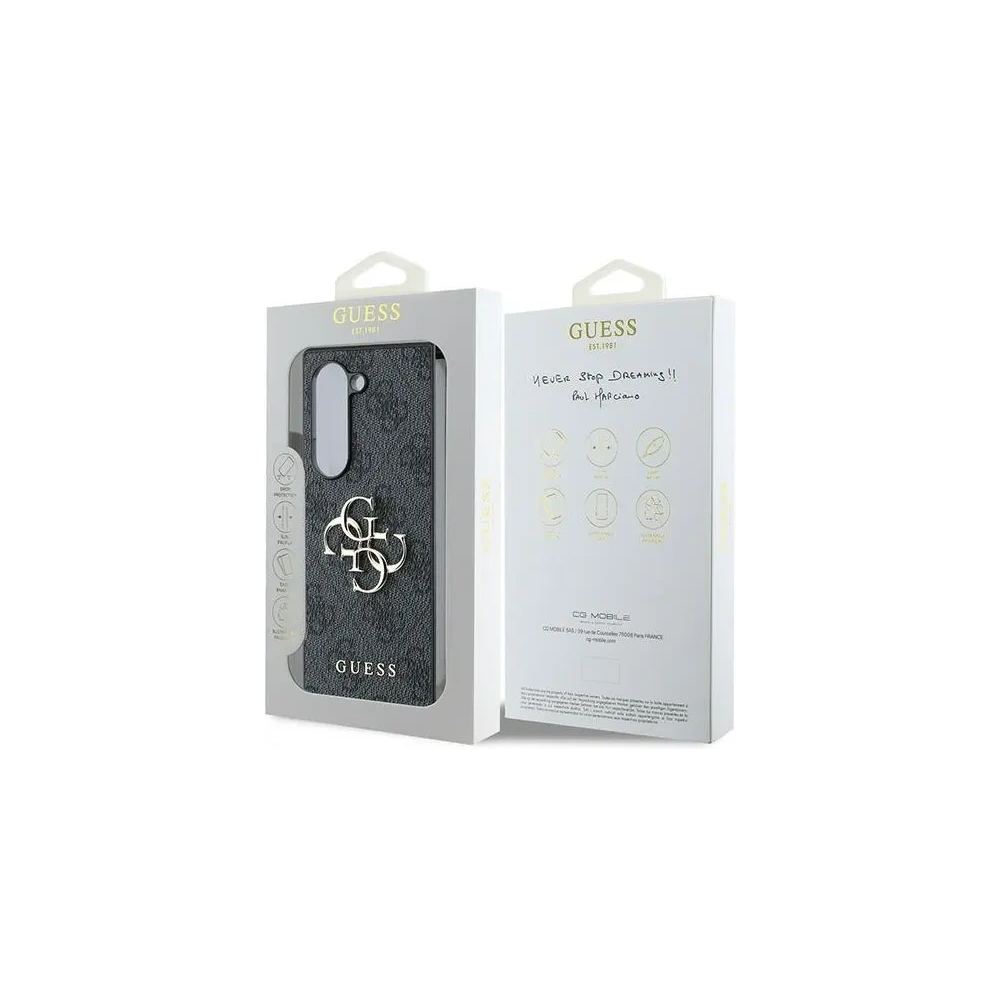 Hurtownia GSM - Guess Samsung Caz GUHCZFD64GMGGR Galaxy Z Fold6 piele 4G Metal Logo negru - GUE3443 - {ean13} - Hurt