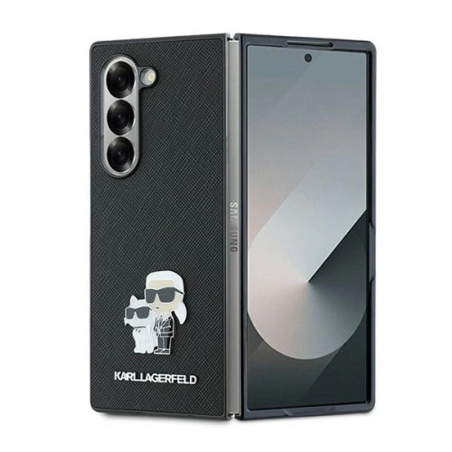 Etui Karl Lagerfeld KLHCZFD6SAPKCNPK Samsung Galaxy Z Fold6 Saffiano Metal Pin czarny - Galaxy Z Fold 6 - Karl Lagerfeld