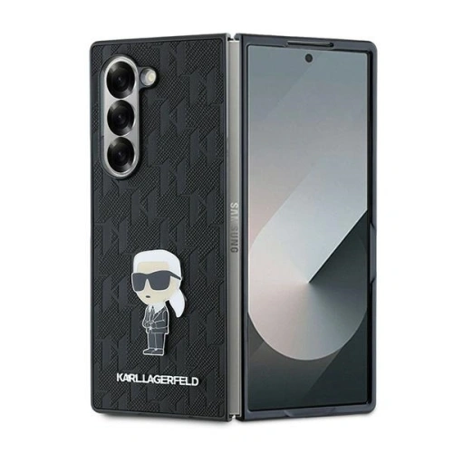 Etui Karl Lagerfeld KLHCZFD6SAPKINPKK Samsung Galaxy Z Fold6 Saffiano Ikonik Pin czarny - Galaxy Z Fold 6 - Karl Lagerfeld