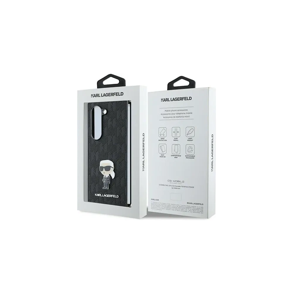 Hurtownia GSM - Etui Karl Lagerfeld KLHCZFD6SAPKINPKK Samsung Galaxy Z Fold6 Saffiano Ikonik Pin černý - KLD2135 - {ean13} - Hurt