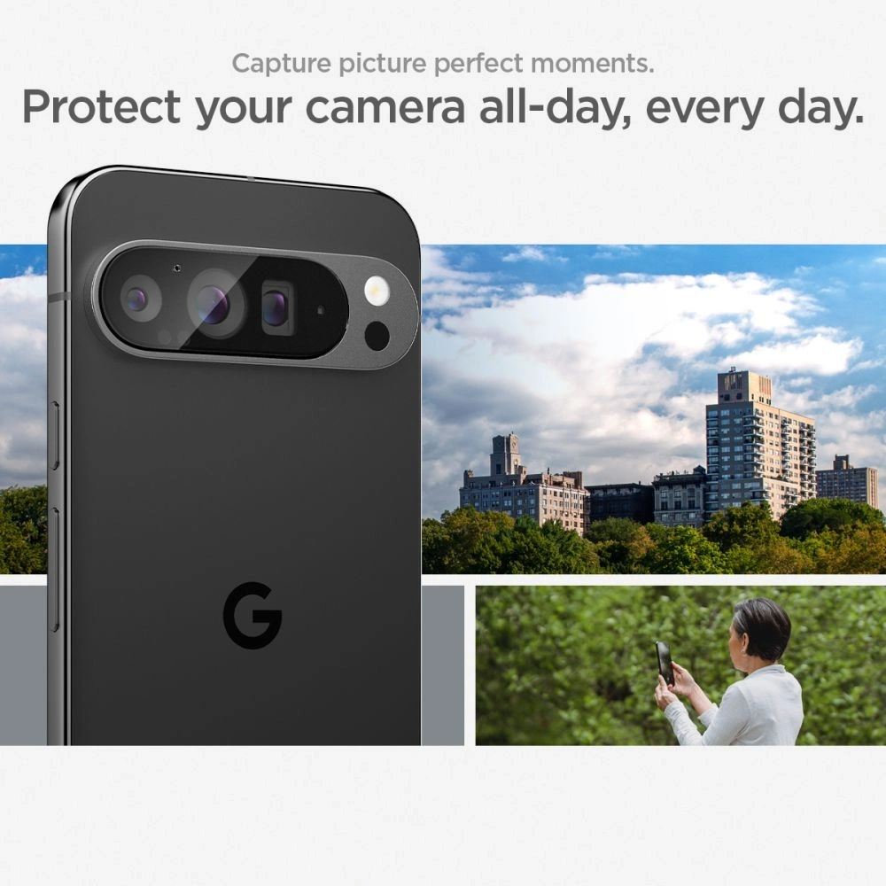 Wholesale Tempered glass for the Spigen Optik.tr ez Fit Camera Protector Google Pixel 9 Pro Crystal Clear [2 PACK] - SPN3509 - {ean13} - Hurt