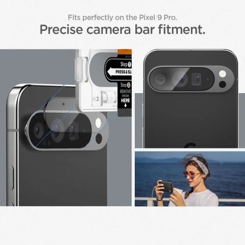 Szkło hartowane na aparat Spigen Optik.tr ez Fit Camera Protector Google Pixel 9 Pro Crystal Clear [2 PACK] - Pixel 9 Pro - Spigen