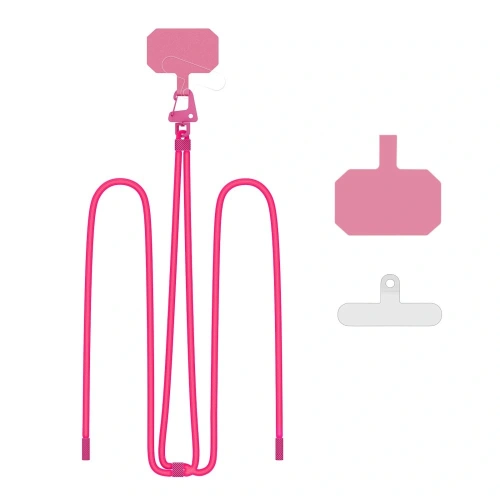 Smycz do telefonu Tech-Protect C5s Rope Crossbody Strap Neon Pink - Smycze - Tech-Protect